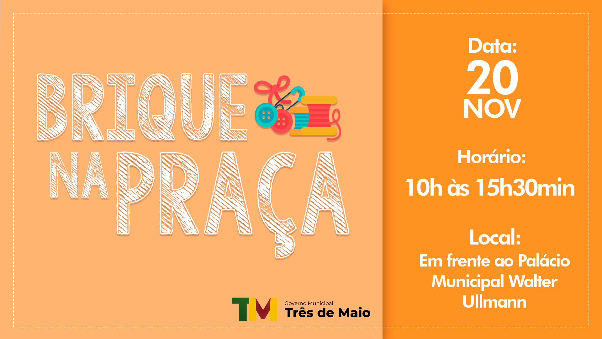 BRIQUE NA PRAÇA OCORRE AMANHÃ